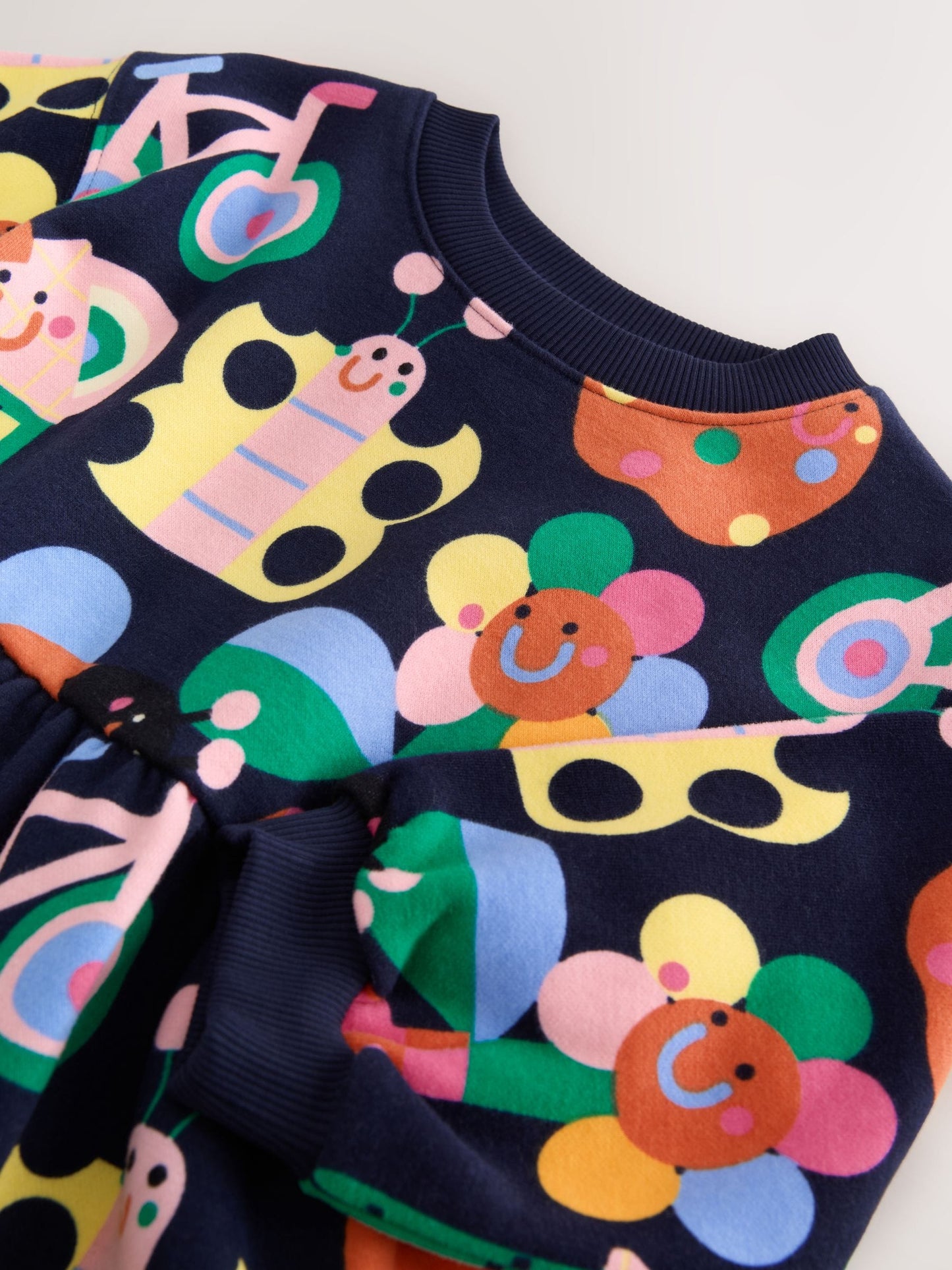 Dsiney Kidz - Navy Ladybird Rainbow Long Sleeve Sweat Dress (3mths-7yrs) image 8