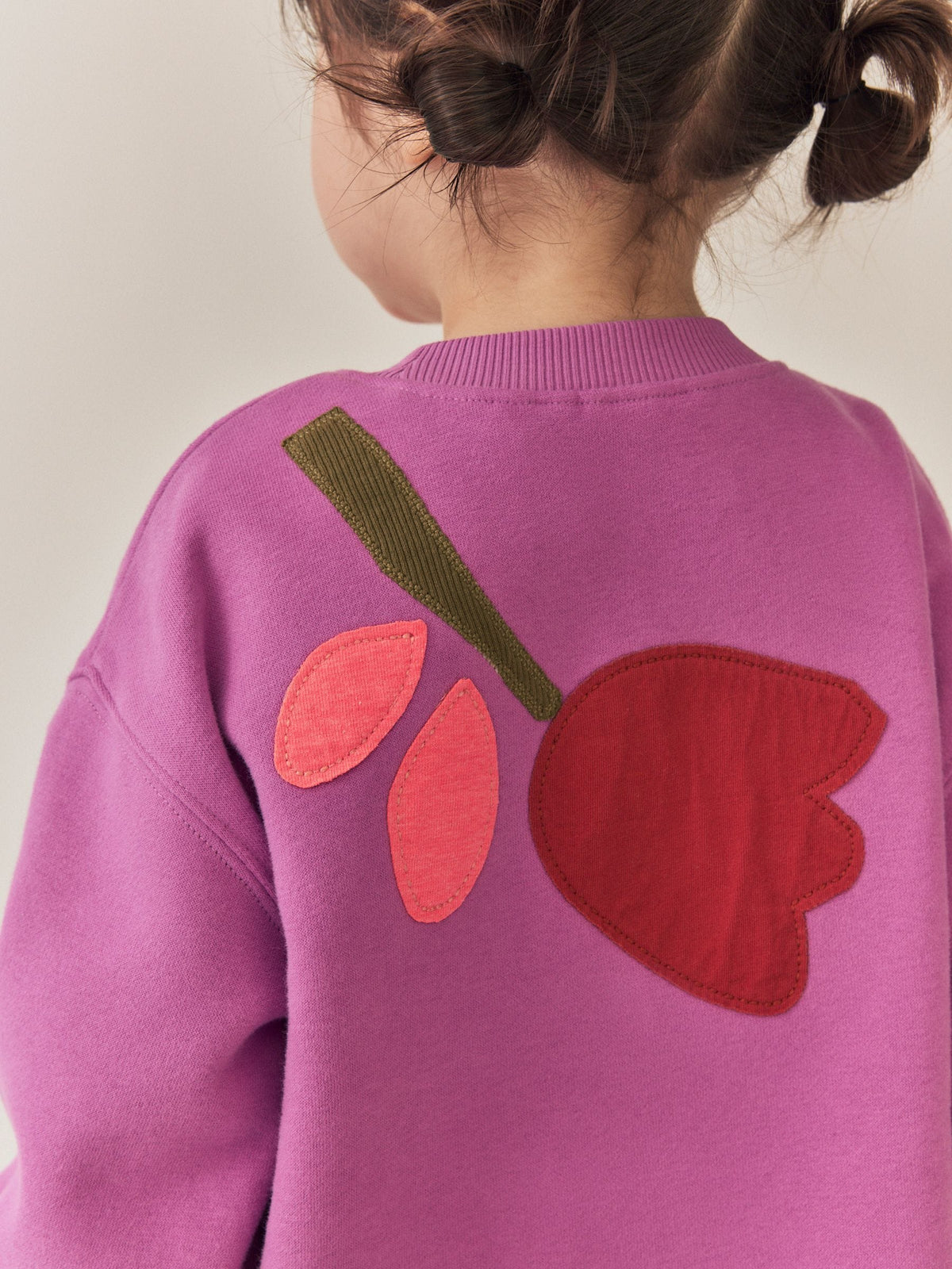 Dsiney Kidz - Purple Flowers Long Sleeve Sweat Dress (3mths-7yrs) image 3