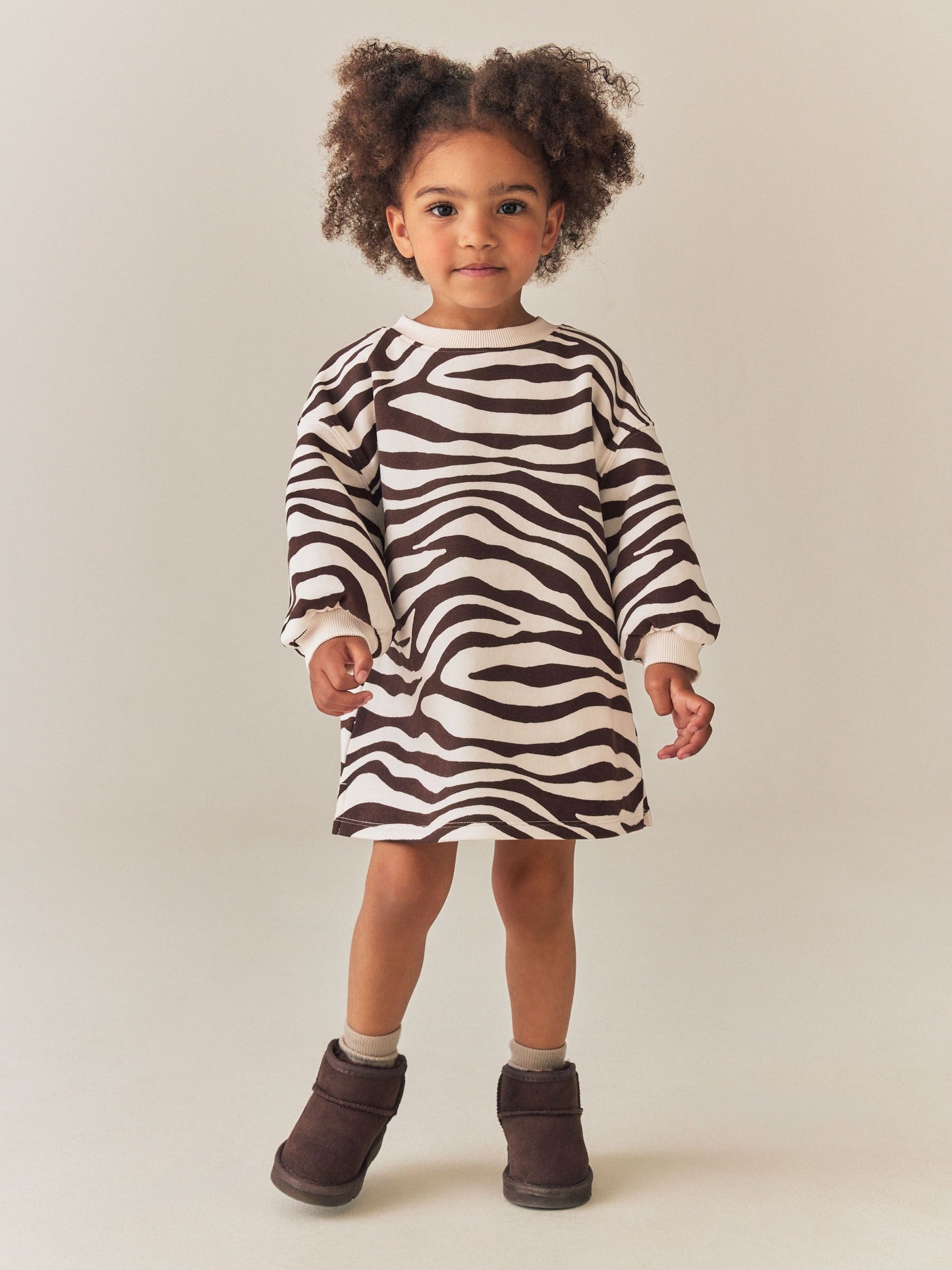 Dsiney Kidz - Zebra Print Long Sleeve Sweat Dress (3mths-7yrs) image 1