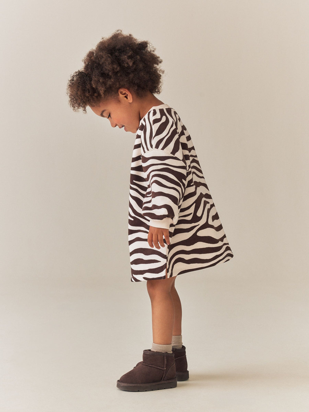 Dsiney Kidz - Zebra Print Long Sleeve Sweat Dress (3mths-7yrs) image 2