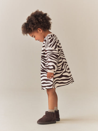 Dsiney Kidz - Zebra Print Long Sleeve Sweat Dress (3mths-7yrs) image 2