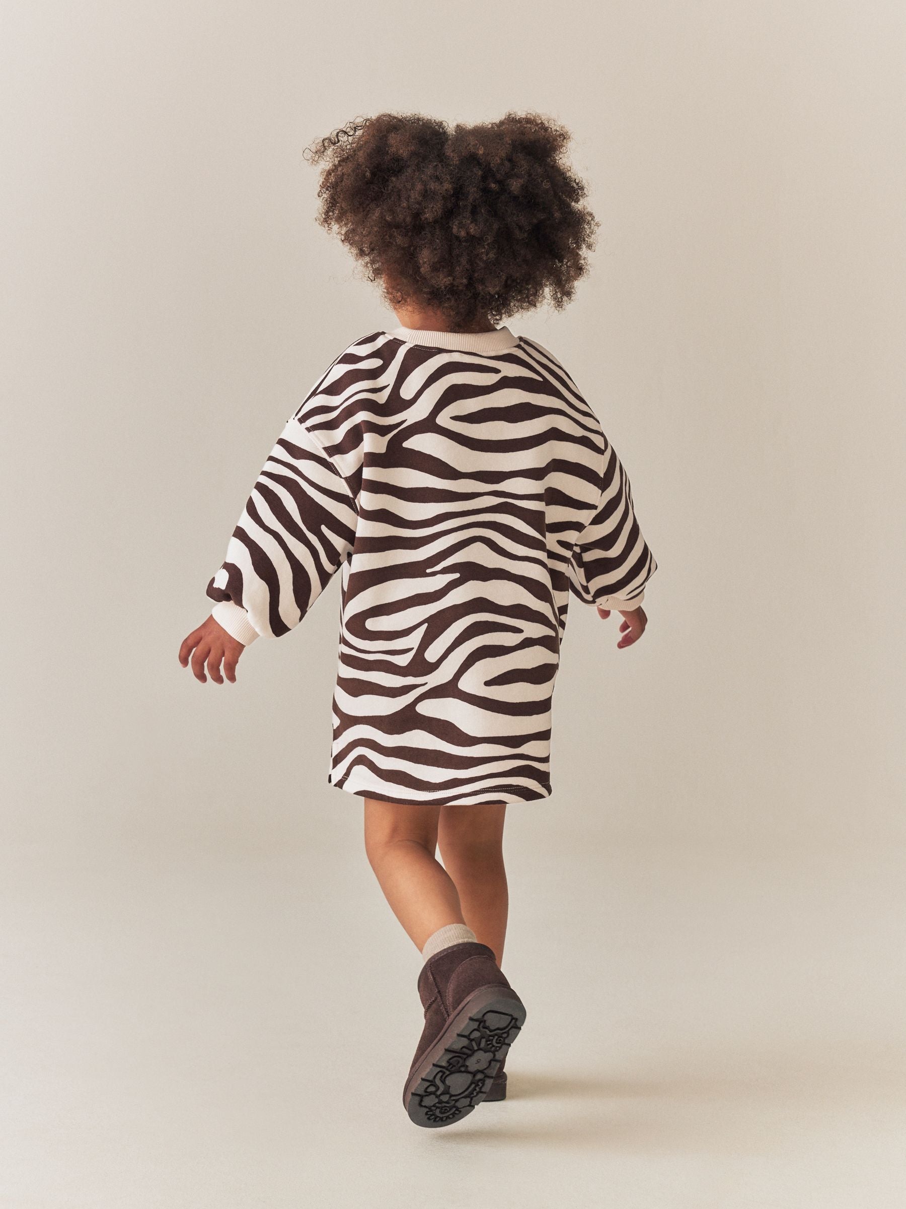 Dsiney Kidz - Zebra Print Long Sleeve Sweat Dress (3mths-7yrs) image 3