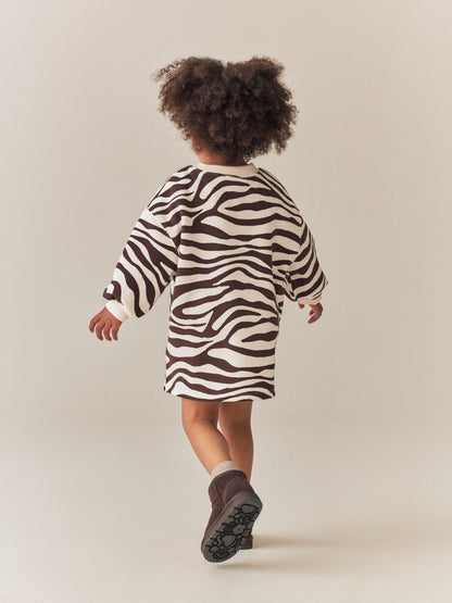 Dsiney Kidz - Zebra Print Long Sleeve Sweat Dress (3mths-7yrs) image 3