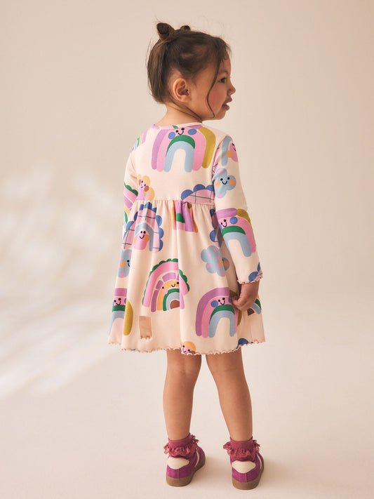 Dsiney Kidz - Rainbow Long Sleeve Ribbed Dress (3mths-7yrs) image 2