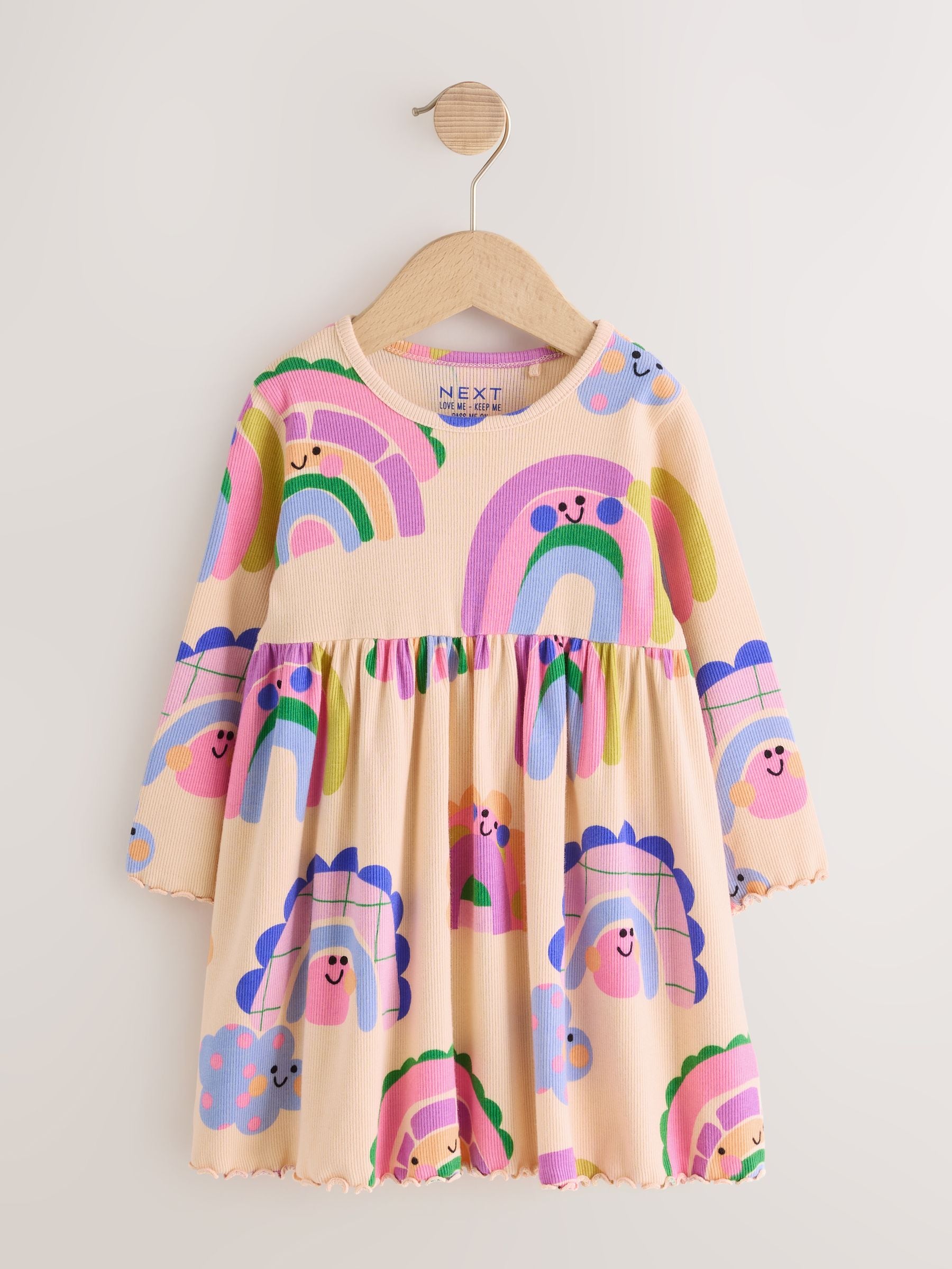 Dsiney Kidz - Rainbow Long Sleeve Ribbed Dress (3mths-7yrs) image 5