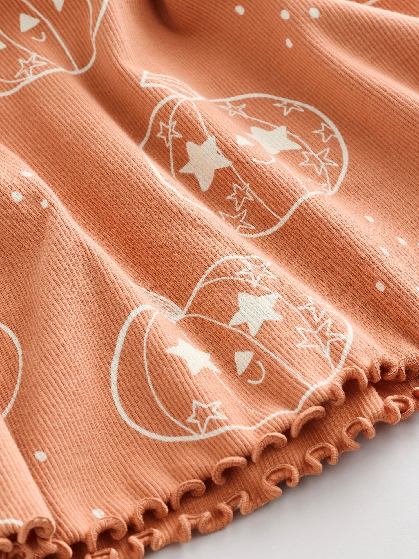 Dsiney Kidz - Orange Halloween Pumpkin Long Sleeve Ribbed Dress (3mths-7yrs) image 6