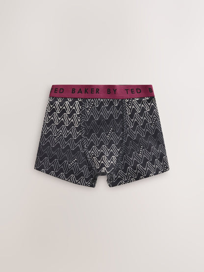 Dsiney Kidz - Baker by Ted Baker Multi/Burgundy Boxers 5 Pack image 2