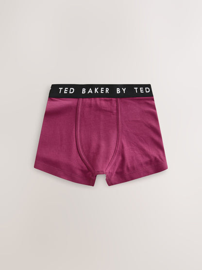 Dsiney Kidz - Baker by Ted Baker Multi/Burgundy Boxers 5 Pack image 5
