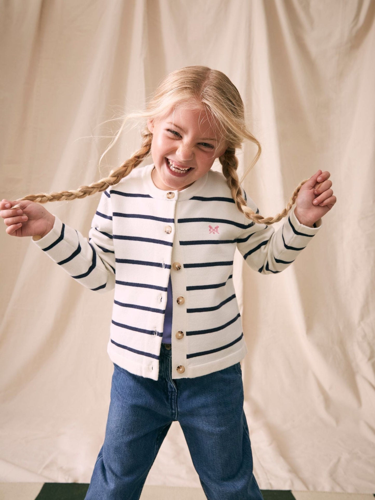 Dsiney Kidz - Crew Clothing White Crew-Neck Cardigan image 1