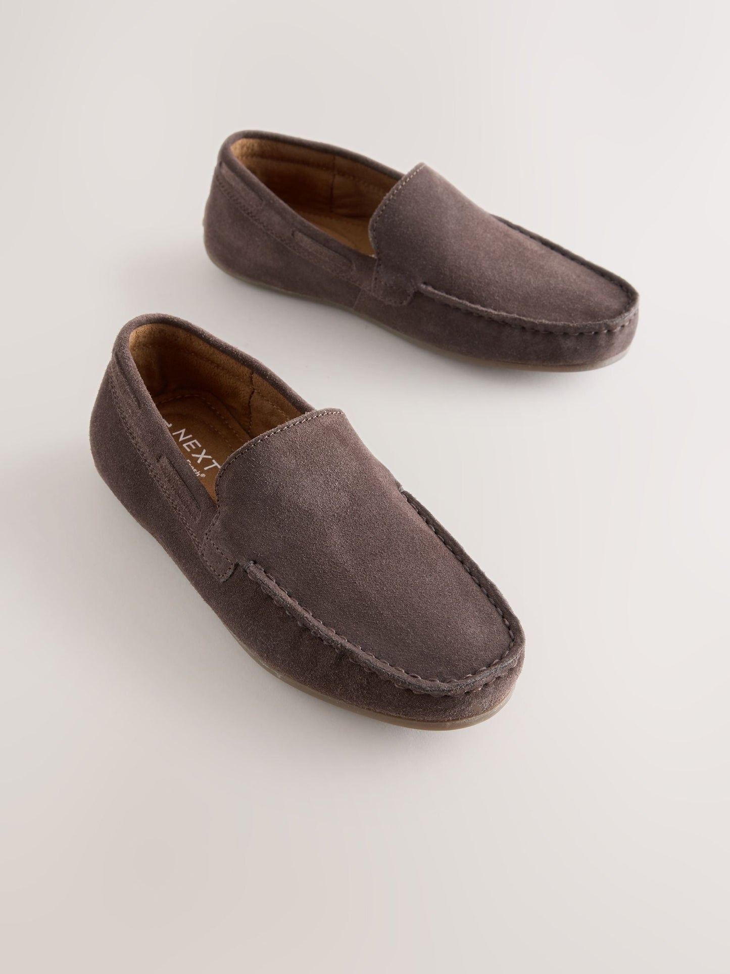 Suede Chocolate Brown Standard Fit (F) Loafers image 1