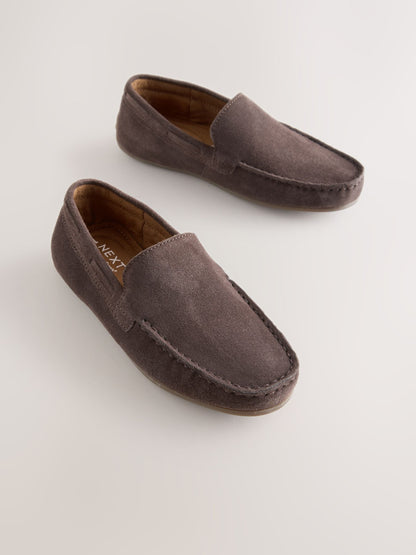 Suede Chocolate Brown Standard Fit (F) Loafers image 1
