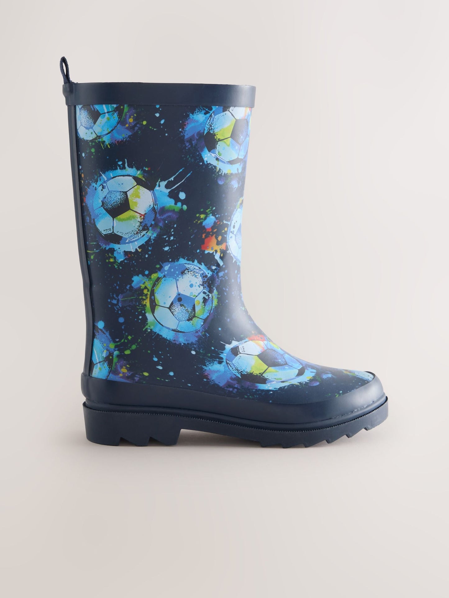 Navy Football Rubber Wellies image 2