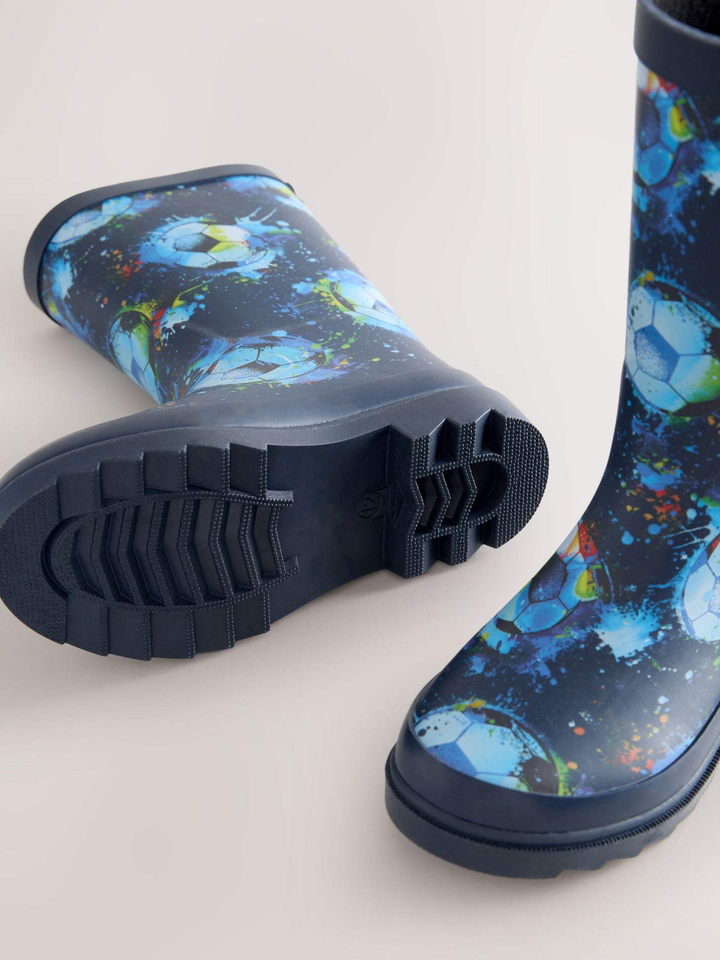 Navy Football Rubber Wellies image 3