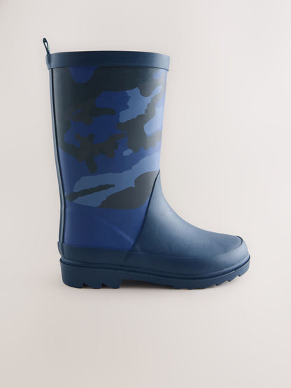 Navy Camo Rubber Wellies image 2