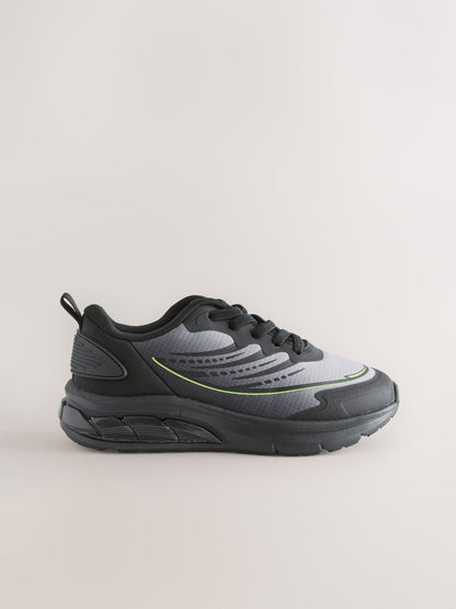 Grey Elastic Lace Trainers image 2