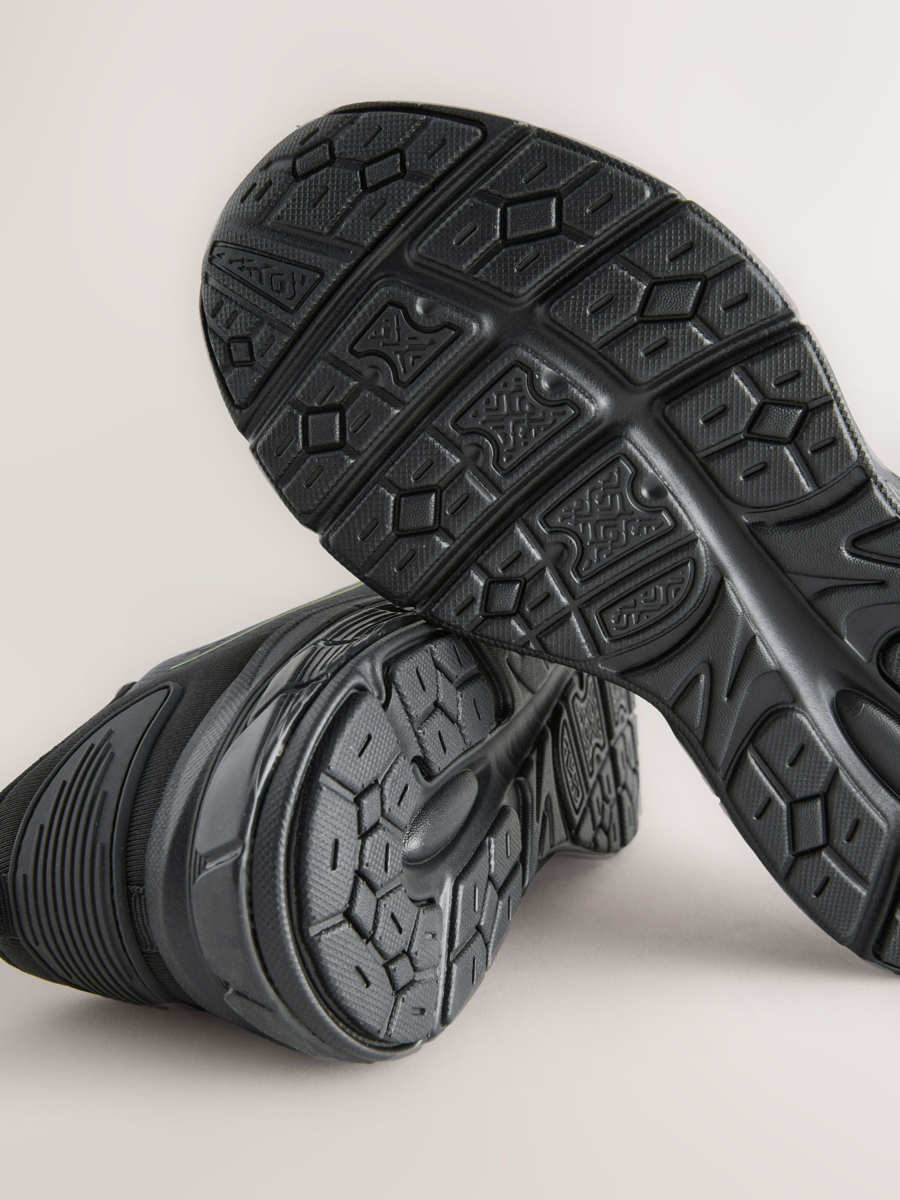 Grey Elastic Lace Trainers image 5