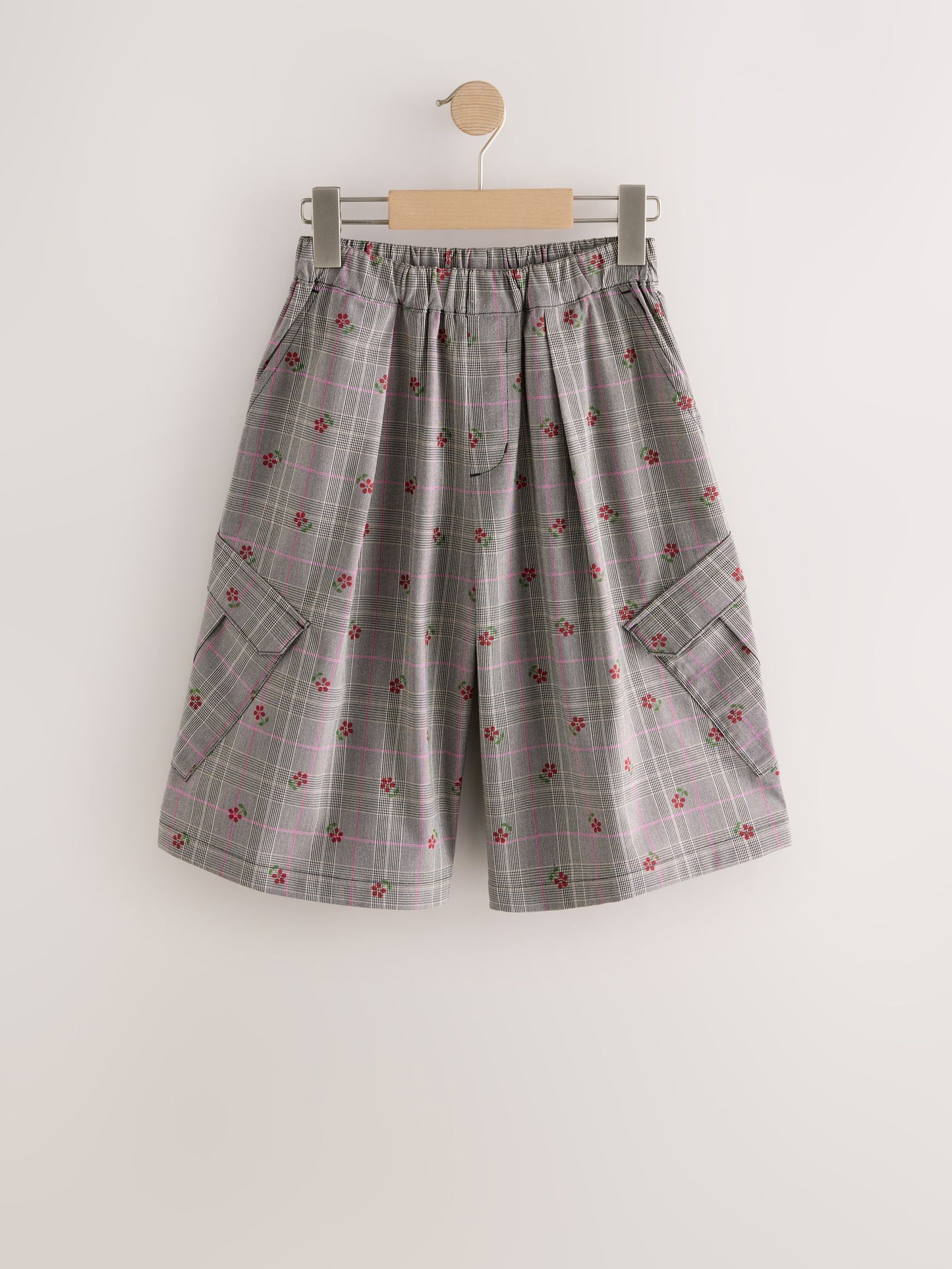 Dsiney Kidz - Check Floral Pull On Jorts (3-16yrs) image 1