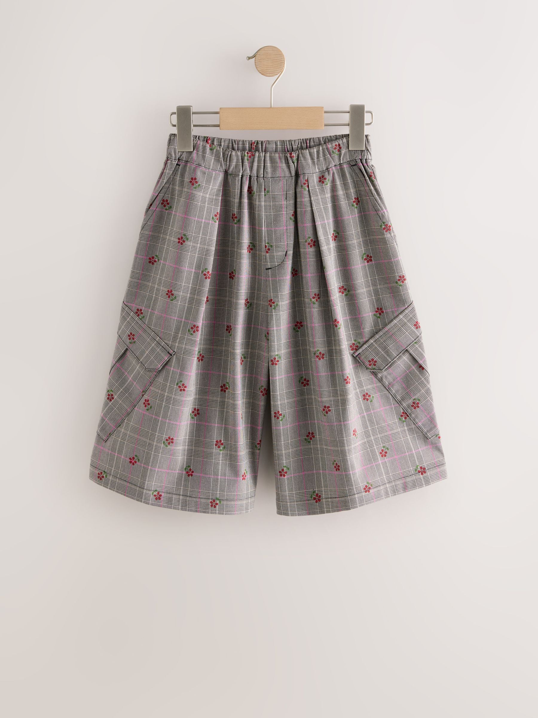 Dsiney Kidz - Check Floral Pull On Jorts (3-16yrs) image 1