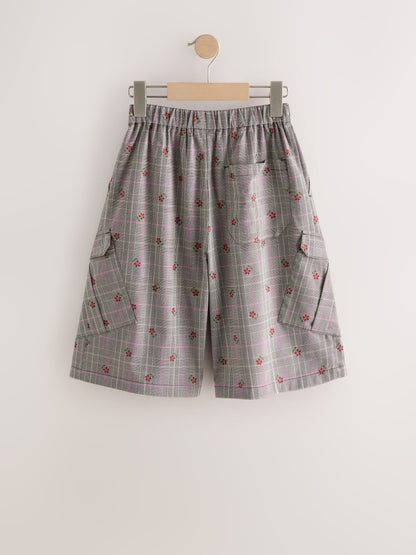 Dsiney Kidz - Check Floral Pull On Jorts (3-16yrs) image 2