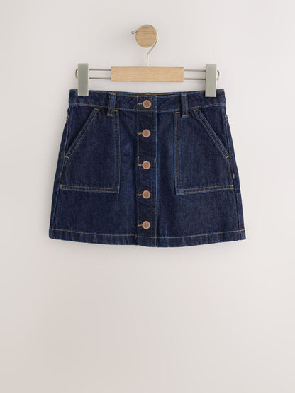 Dsiney Kidz - Dark Wash Denim Button Front Detail Skirt (3-16yrs) image 1