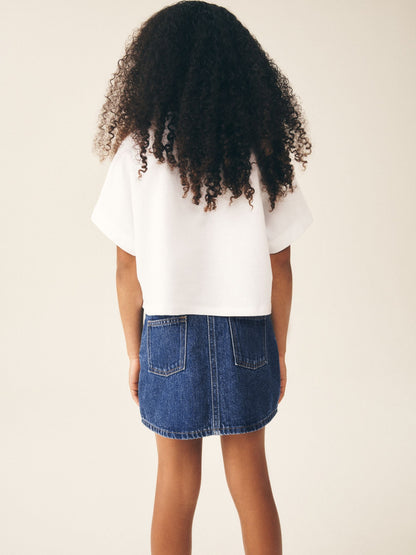 Dsiney Kidz - Diamante Detail Mid Blue Denim Skirt (3-16yrs) image 2