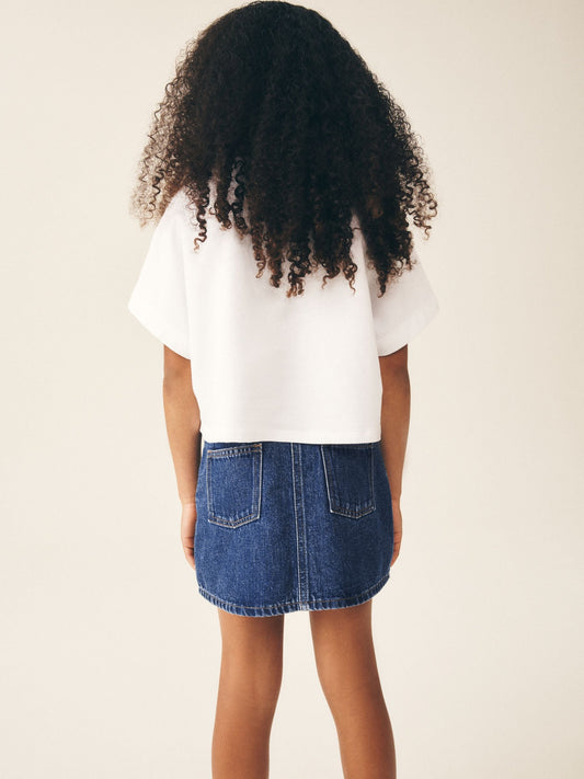 Dsiney Kidz - Diamante Detail Mid Blue Denim Skirt (3-16yrs) image 2