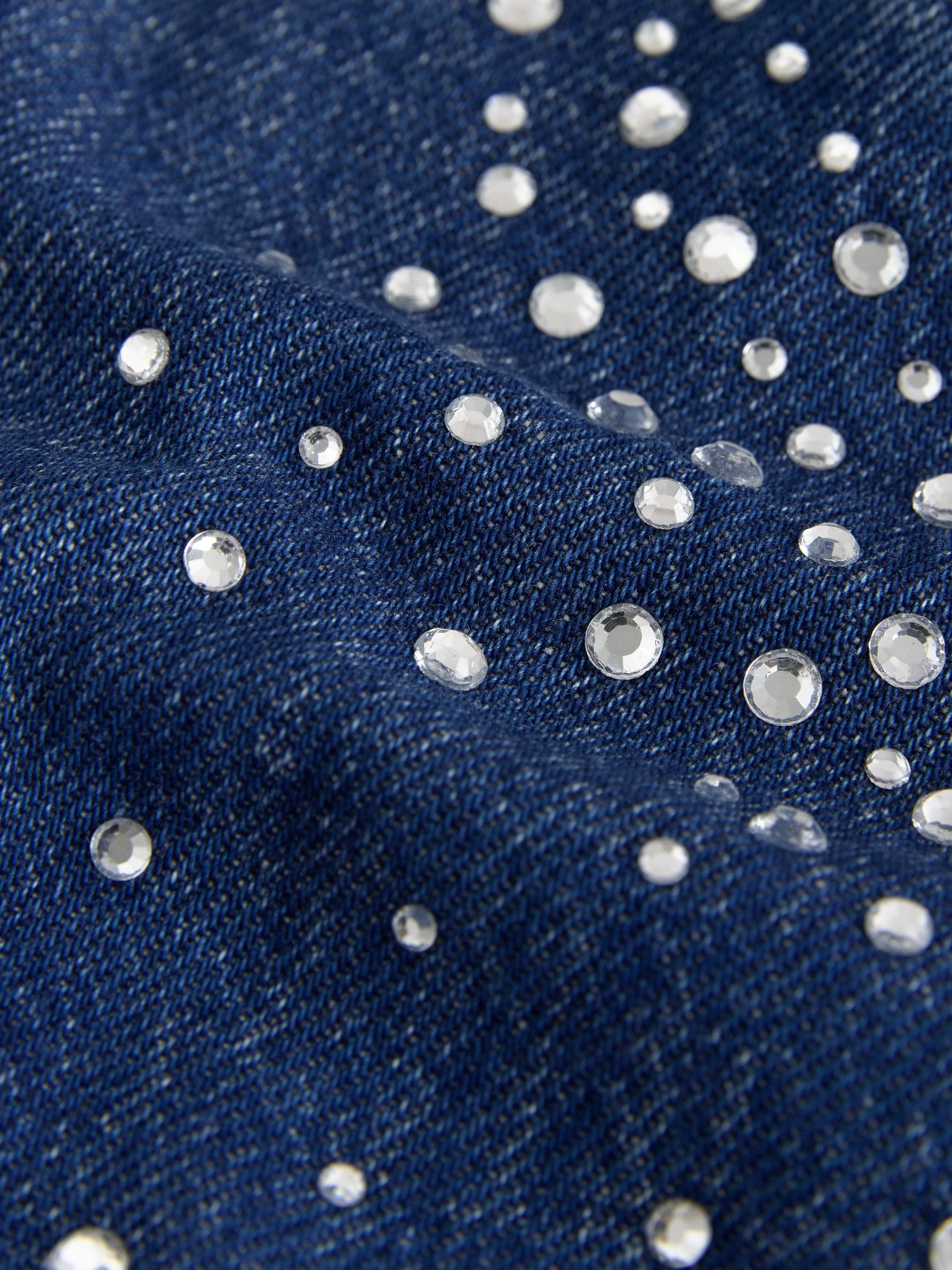 Dsiney Kidz - Diamante Detail Mid Blue Denim Skirt (3-16yrs) image 6
