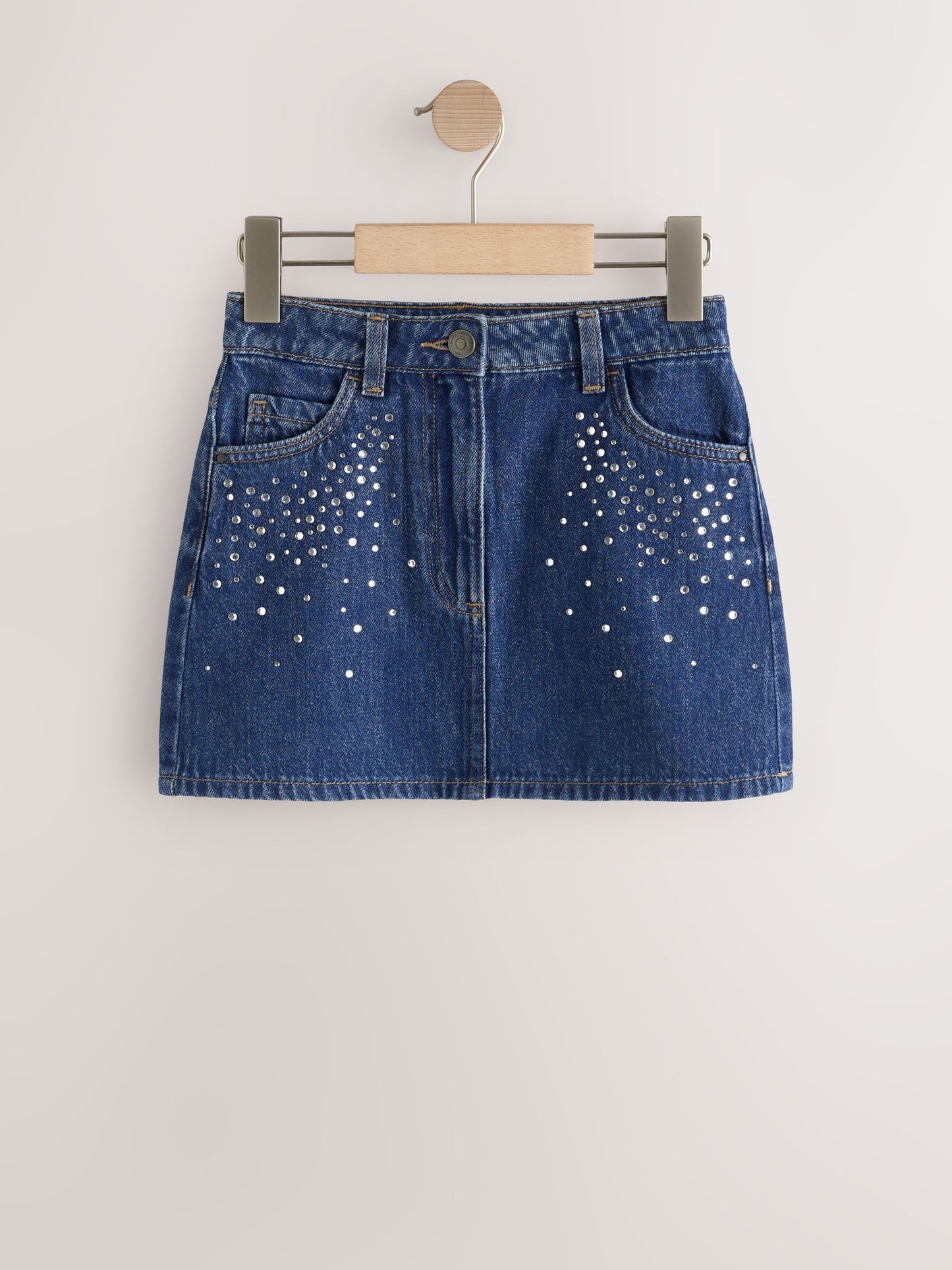 Dsiney Kidz - Diamante Detail Mid Blue Denim Skirt (3-16yrs) image 7