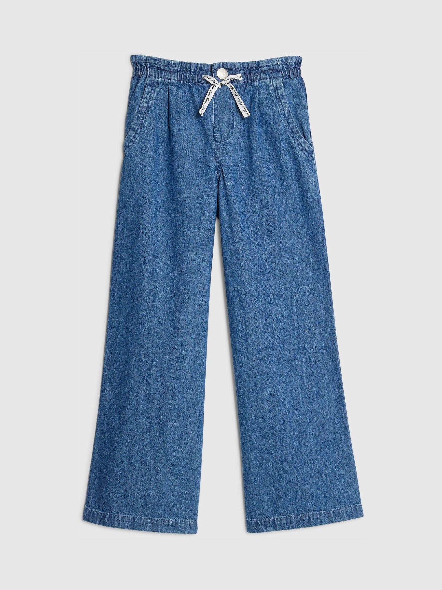 Dsiney Kidz - River Island Blue Pull On Wide Leg Jeans image 1