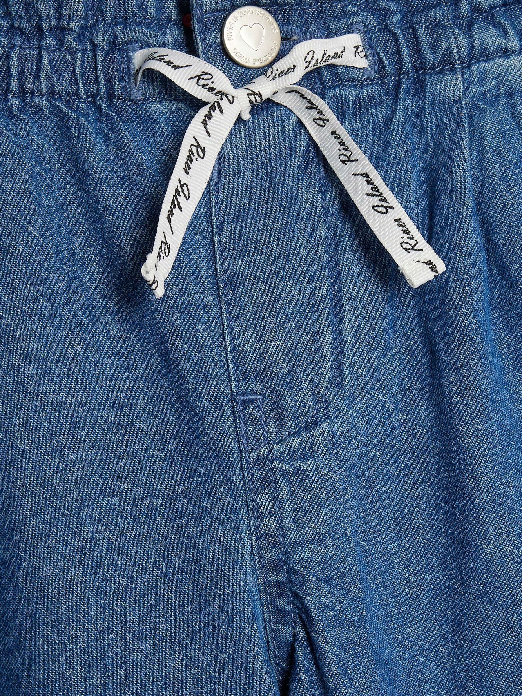 Dsiney Kidz - River Island Blue Pull On Wide Leg Jeans image 3