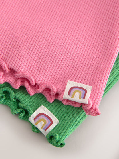 Dsiney Kidz - Ecru Rainbow Horse Long Sleeve Ribbed Tops 5 Pack (3mths-7yrs) image 10
