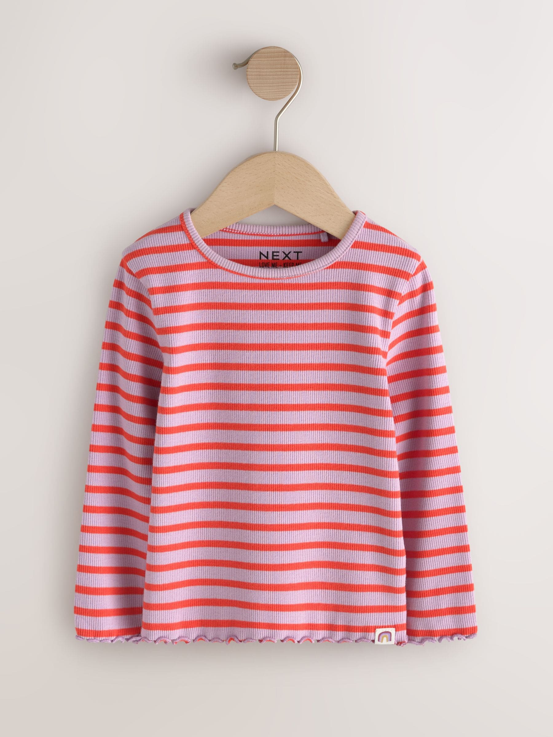 Dsiney Kidz - Ecru Rainbow Horse Long Sleeve Ribbed Tops 5 Pack (3mths-7yrs) image 2