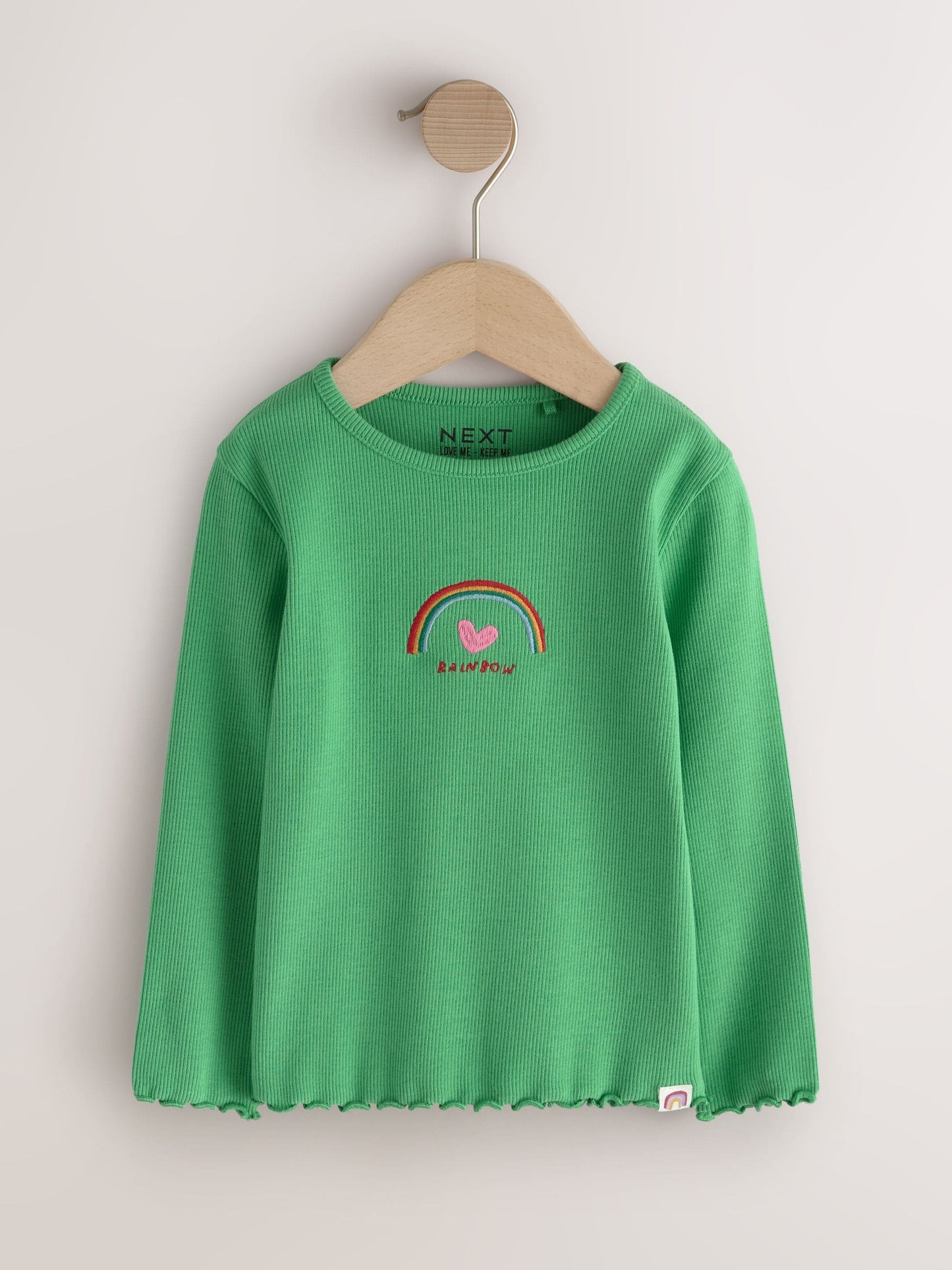 Dsiney Kidz - Ecru Rainbow Horse Long Sleeve Ribbed Tops 5 Pack (3mths-7yrs) image 3