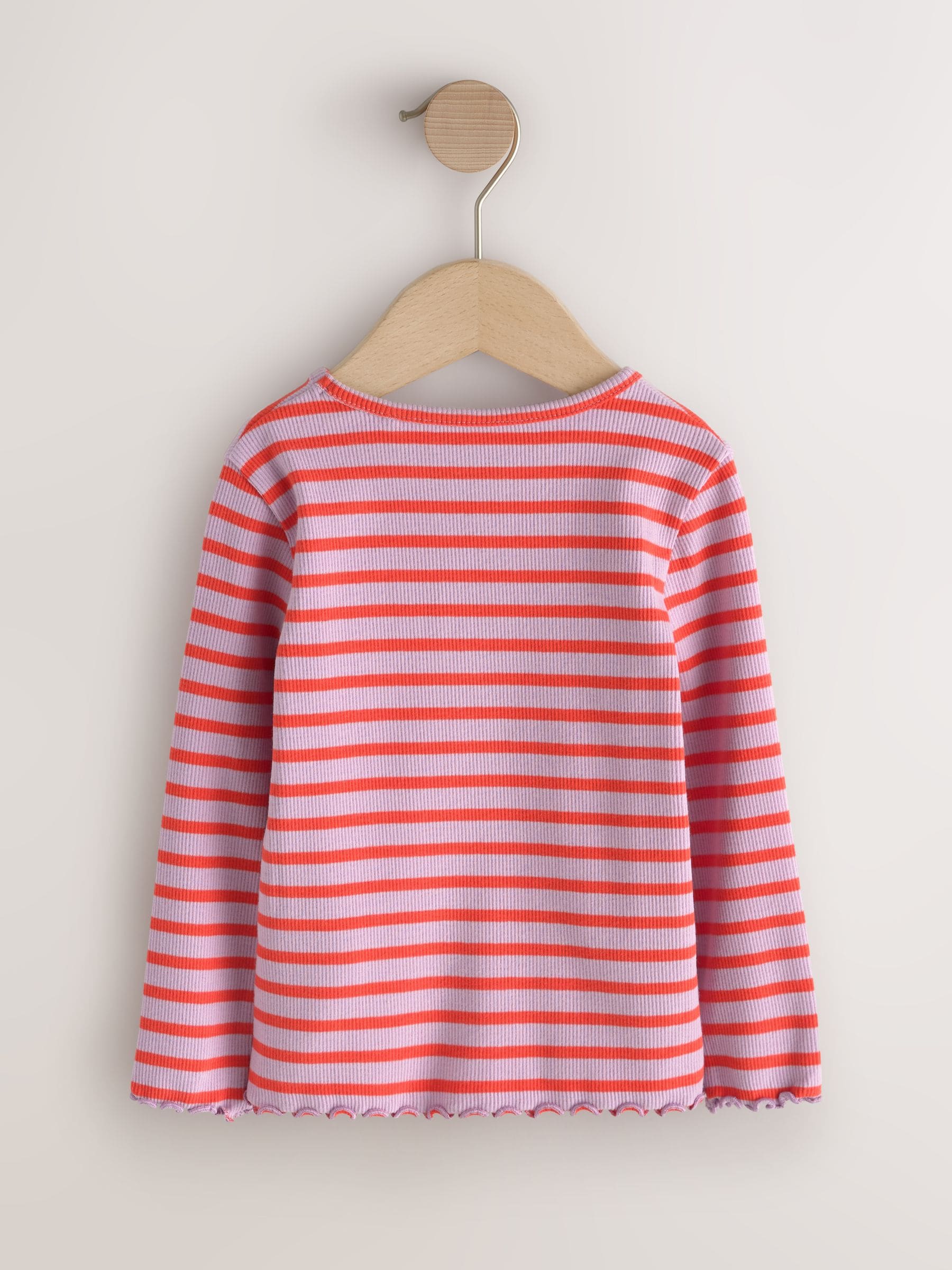 Dsiney Kidz - Ecru Rainbow Horse Long Sleeve Ribbed Tops 5 Pack (3mths-7yrs) image 7