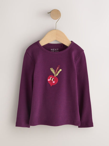 Dsiney Kidz - Burgundy Long Sleeve Ribbed Tops 5 Pack (3mths-7yrs) image 2