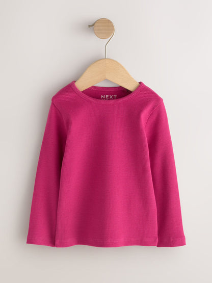 Dsiney Kidz - Burgundy Long Sleeve Ribbed Tops 5 Pack (3mths-7yrs) image 4