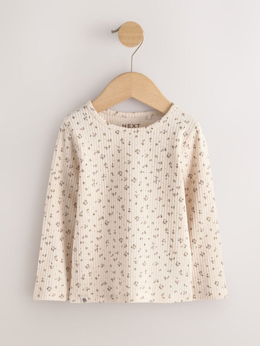 Dsiney Kidz - Neutral Long Sleeve Ribbed Tops 5 Pack (3mths-7yrs) image 2