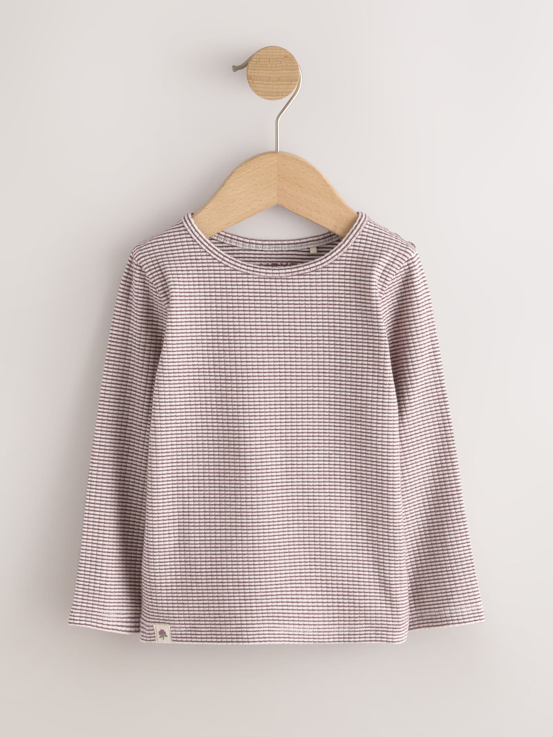 Dsiney Kidz - Neutral Long Sleeve Ribbed Tops 5 Pack (3mths-7yrs) image 3