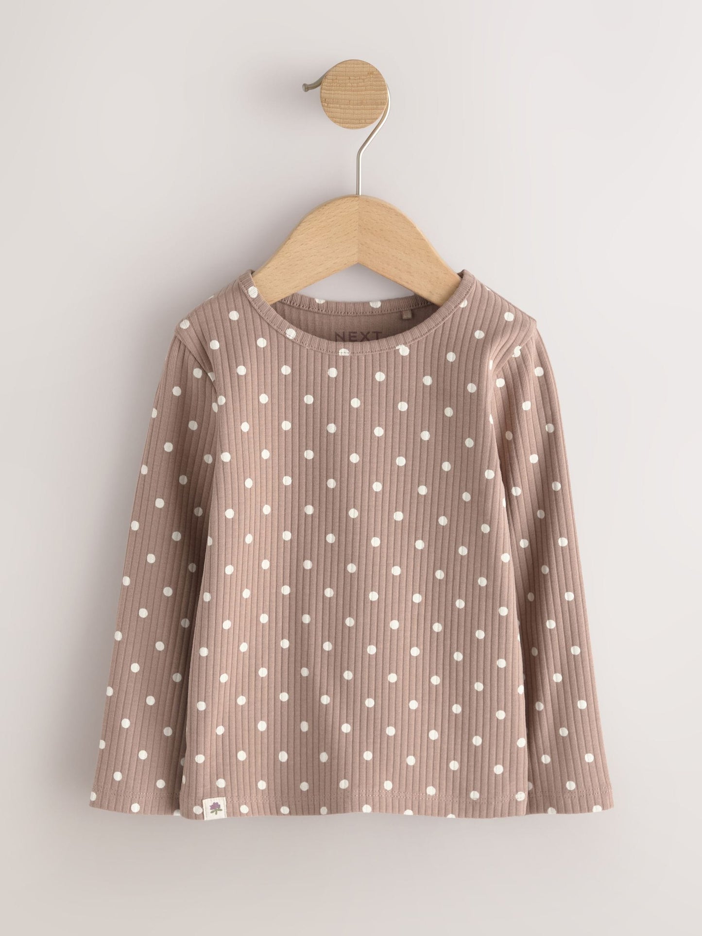 Dsiney Kidz - Neutral Long Sleeve Ribbed Tops 5 Pack (3mths-7yrs) image 5