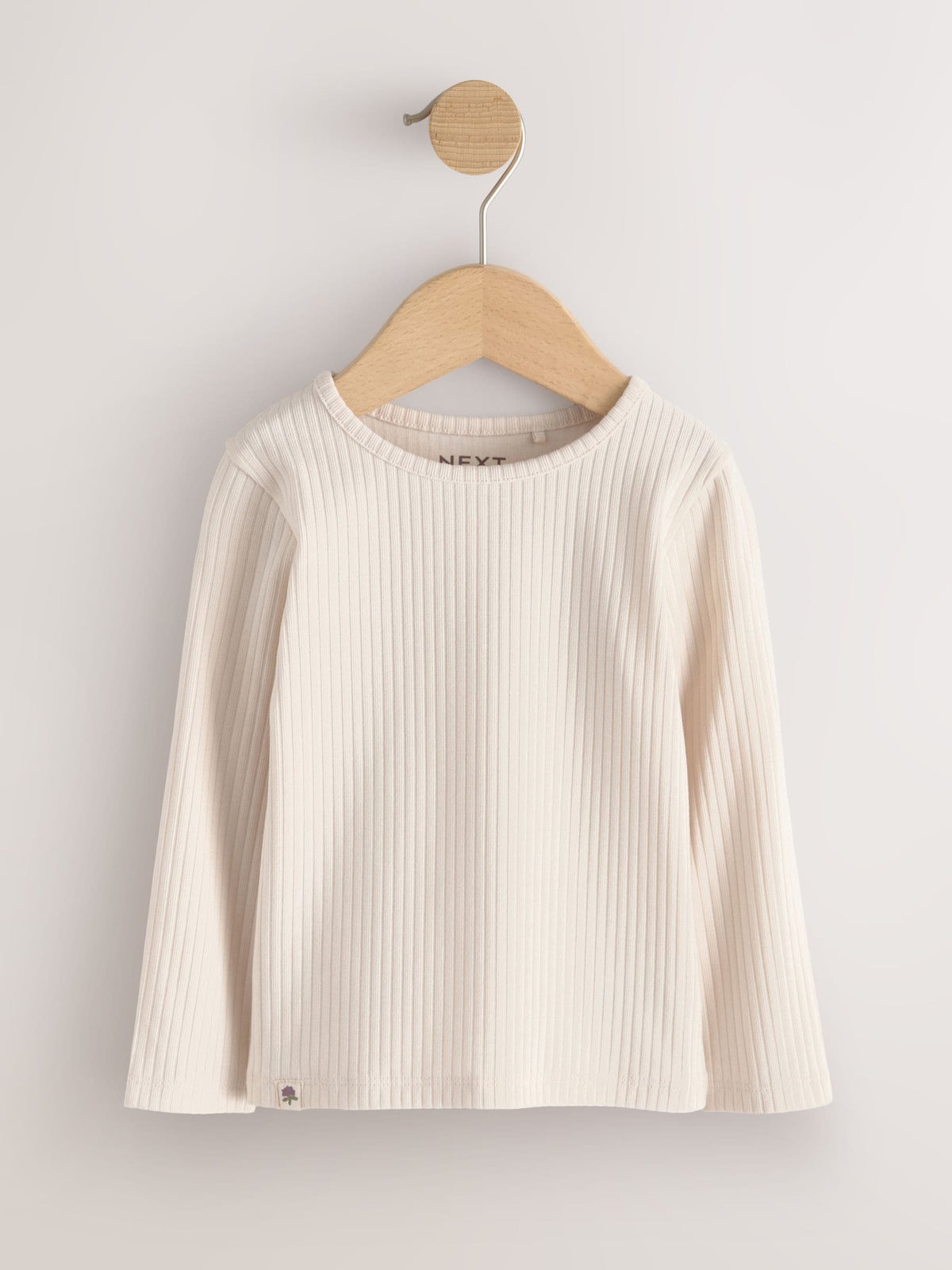Dsiney Kidz - Neutral Long Sleeve Ribbed Tops 5 Pack (3mths-7yrs) image 6