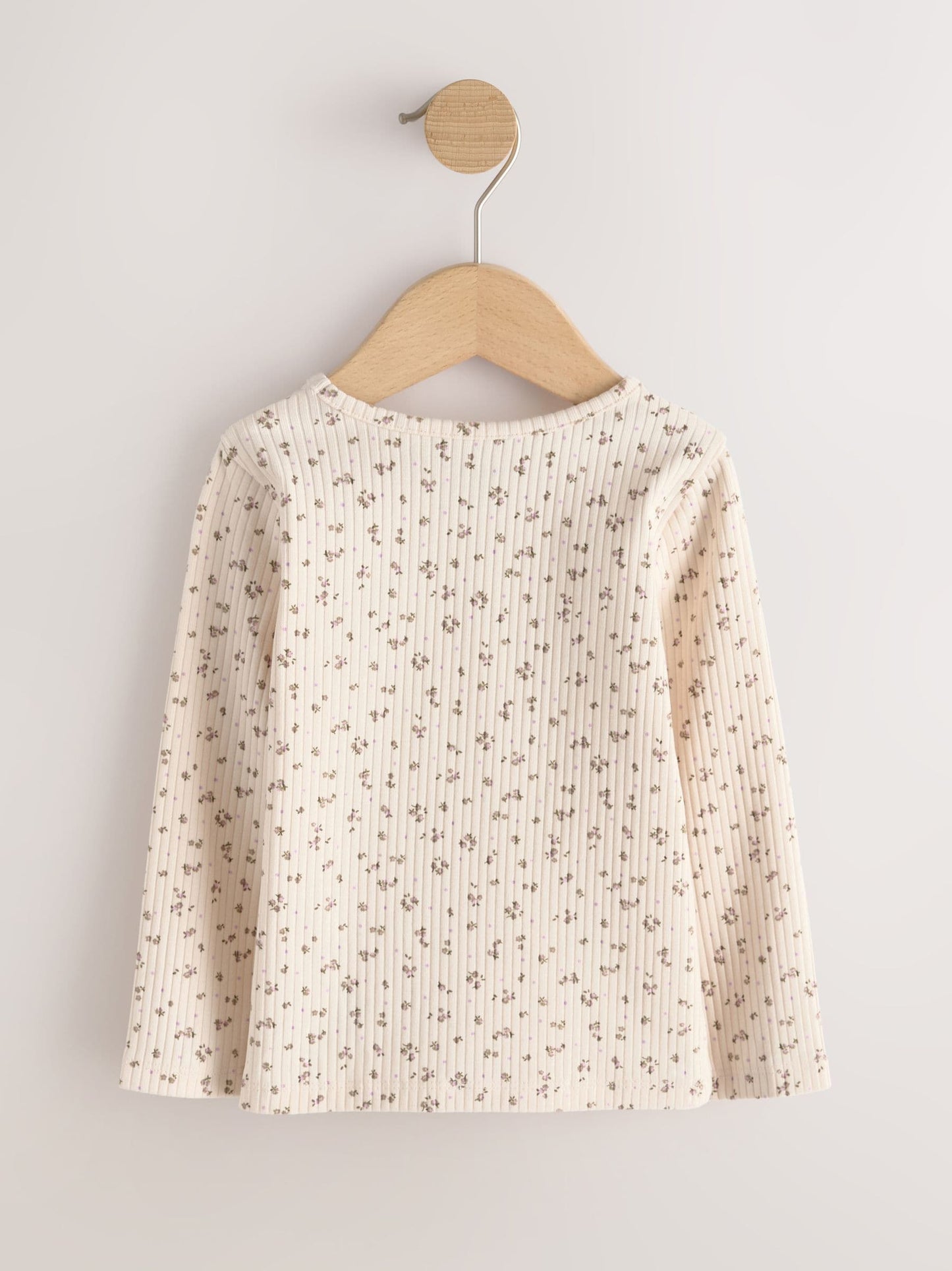 Dsiney Kidz - Neutral Long Sleeve Ribbed Tops 5 Pack (3mths-7yrs) image 7