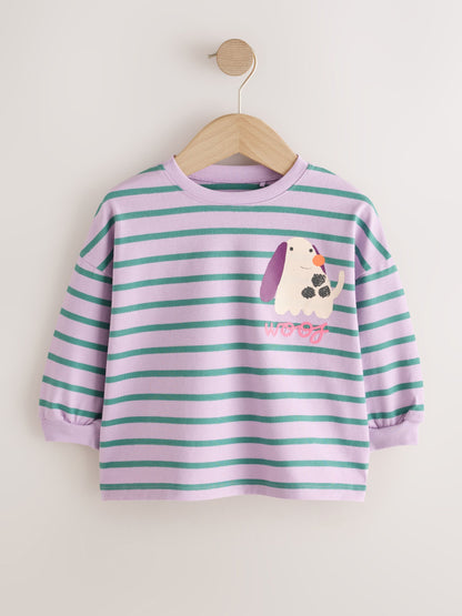 Dsiney Kidz - Green Duck Character Long Sleeve T Shirts 4 Pack (3mths-7yrs) image 4