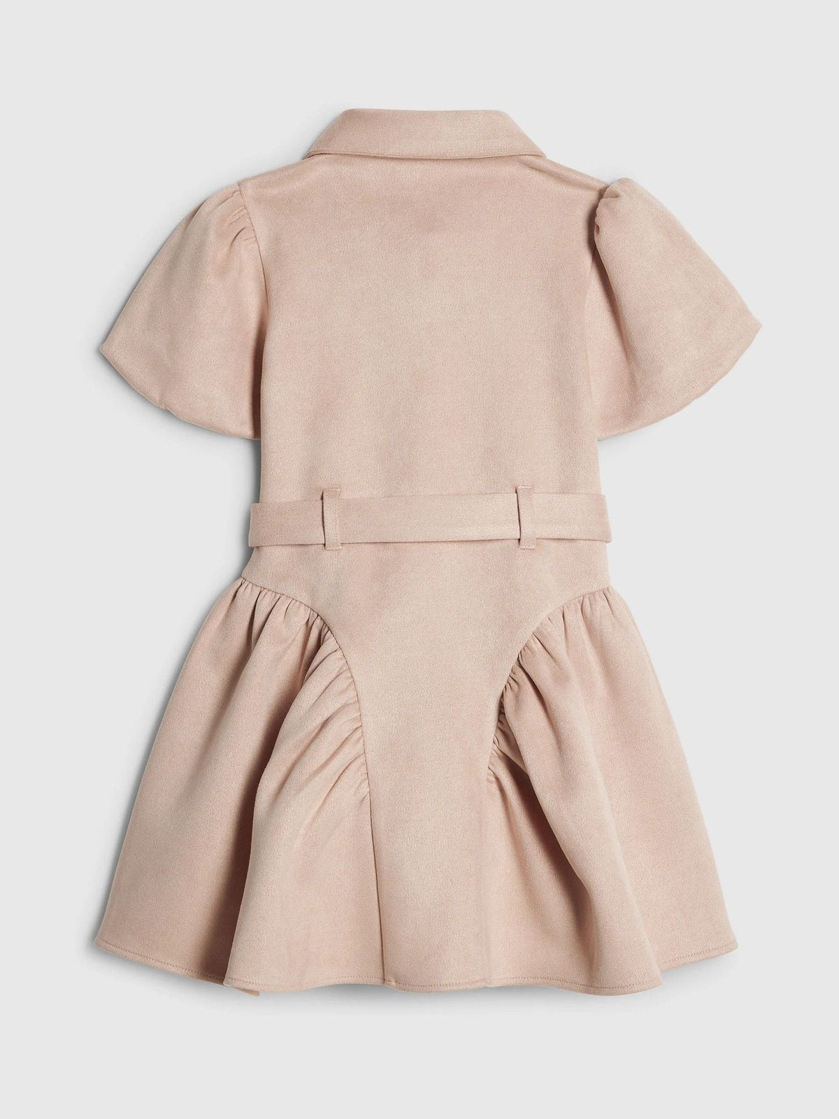 River Island Pink Suedette Prom Dress image 2