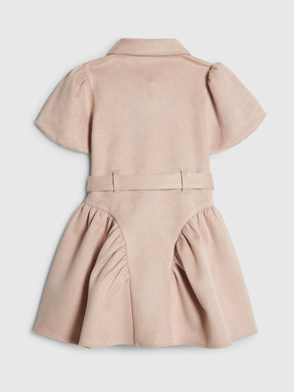 River Island Pink Suedette Prom Dress image 2