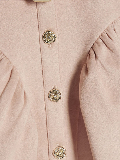 River Island Pink Suedette Prom Dress image 3