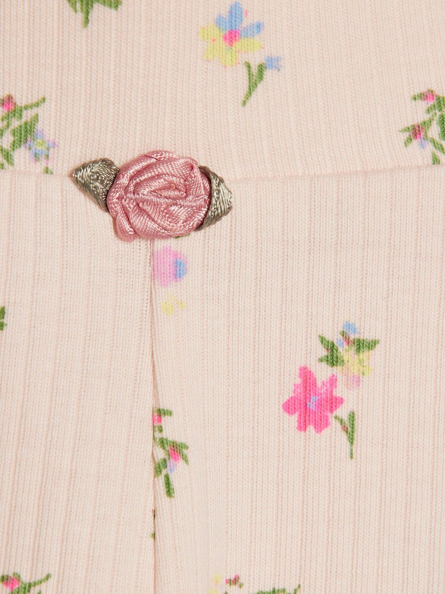 River Island Pink Ribbed Floral Kickflare Leggings 2 Pack image 4