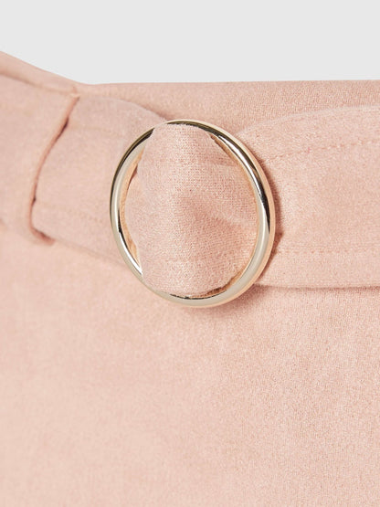 River Island Pink Collar Frill T-Shirt & Suede Skort Set image 5