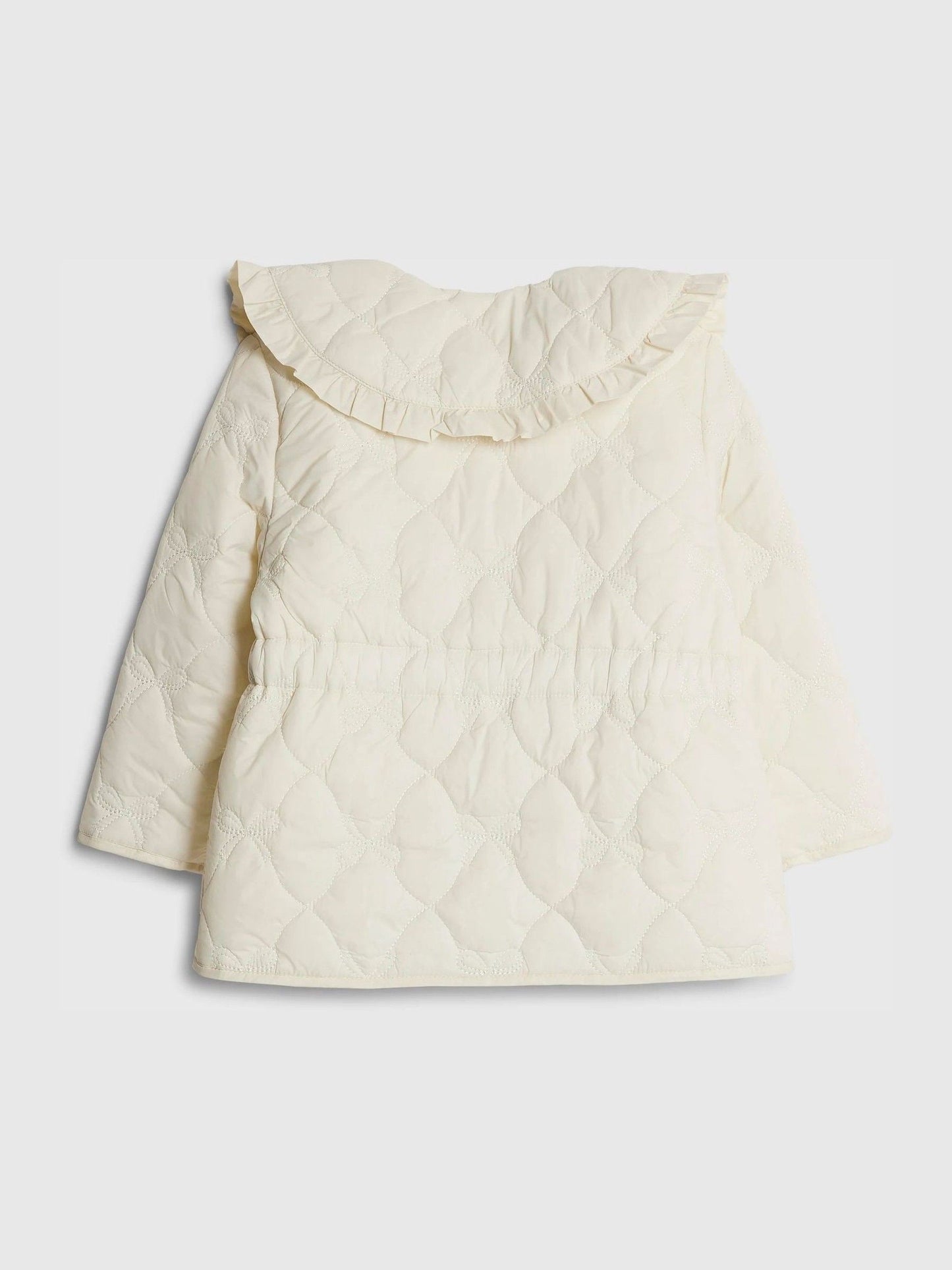 River Island Cream Quilted Padded Collared Jacket image 2