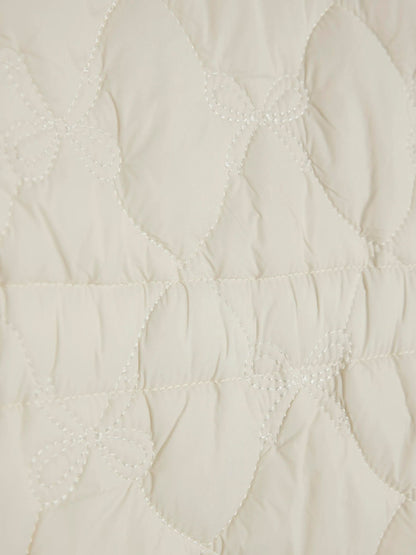 River Island Cream Quilted Padded Collared Jacket image 4
