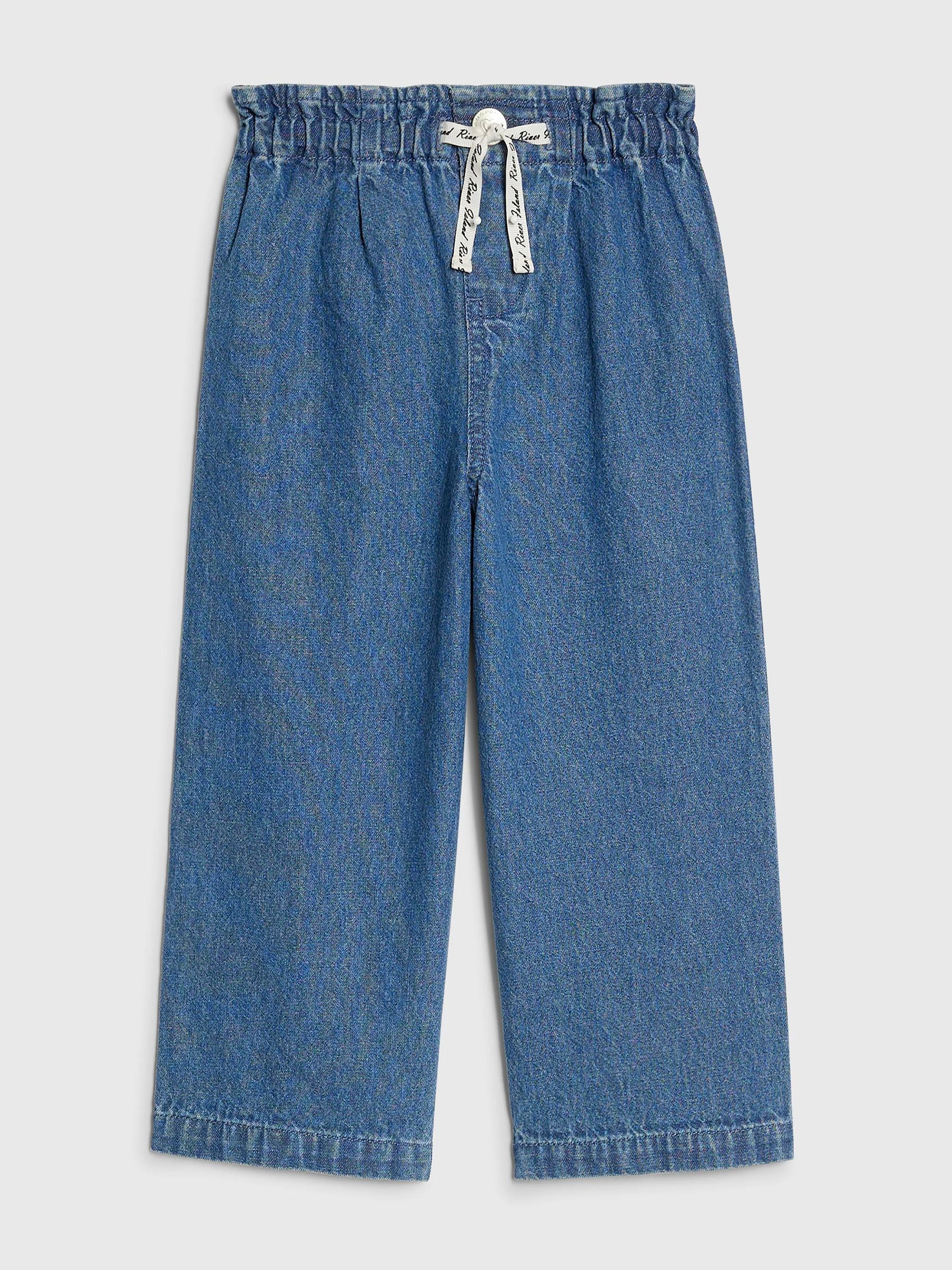 Dsiney Kidz - River Island Blue Pull On Wide Leg Jeans image 1